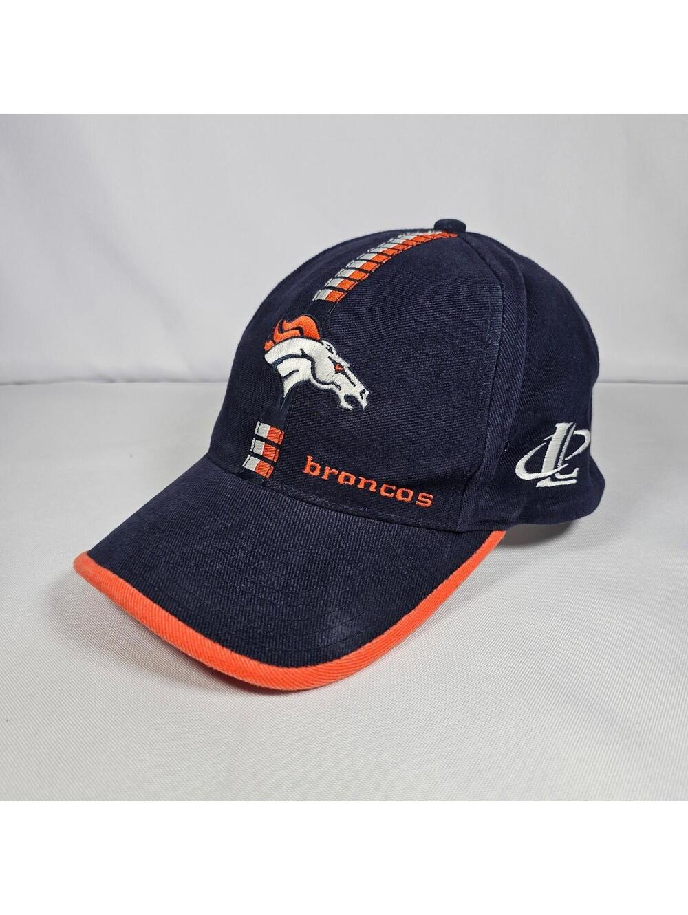 Vintage Denver Broncos NFL Pro Line Cap Hat Orange White Logo One Adjustable